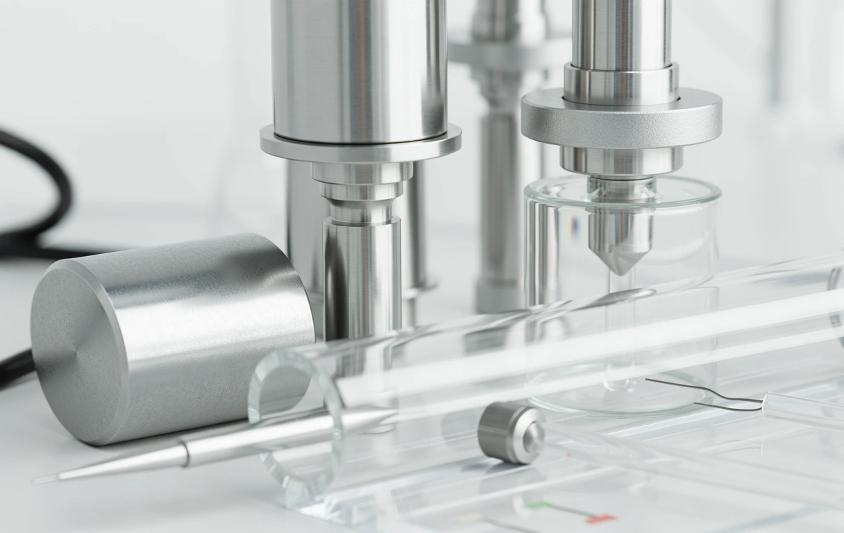 Detalle de equipo técnico de laboratorio